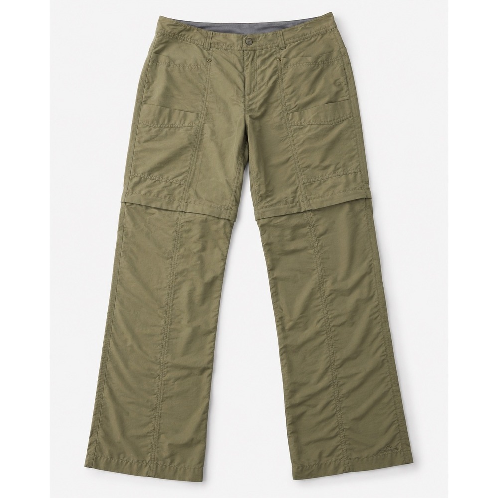 Kathmandu Womens 12 Convertible Hiking Pants Olive Green No Fly Zone Regular Fit